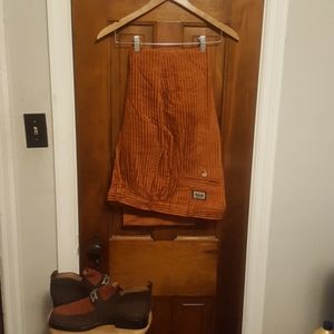 BURNT ORANGE CORDUROY PANTS